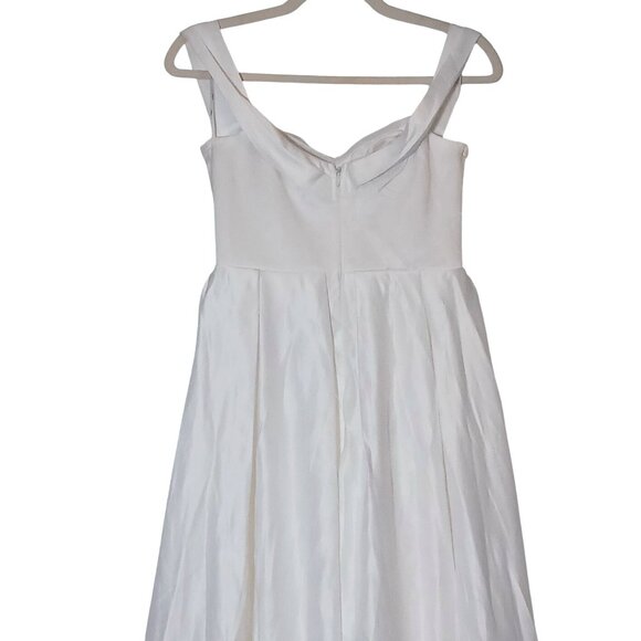 NEW Lulus Extraordinary Vow White Off-the-Shoulder Maxi Dress w/ Pockets Size S - Picture 9 of 15